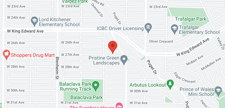 map of 2935 W 27TH AVENUE